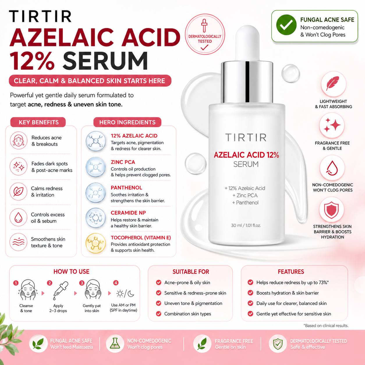 TIRTIR AZELAIC ACID 12% SERUM 30ml